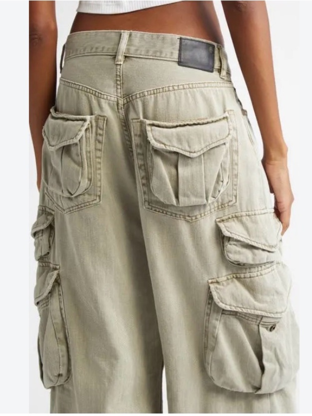 R13 Cropped Baggy Cargo Pants 27